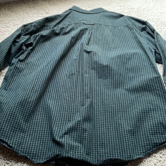 Crest signature collection 2xl green button down plaid shirt - Picture 9 of 9